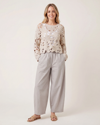 Pantalón Fluido Beige