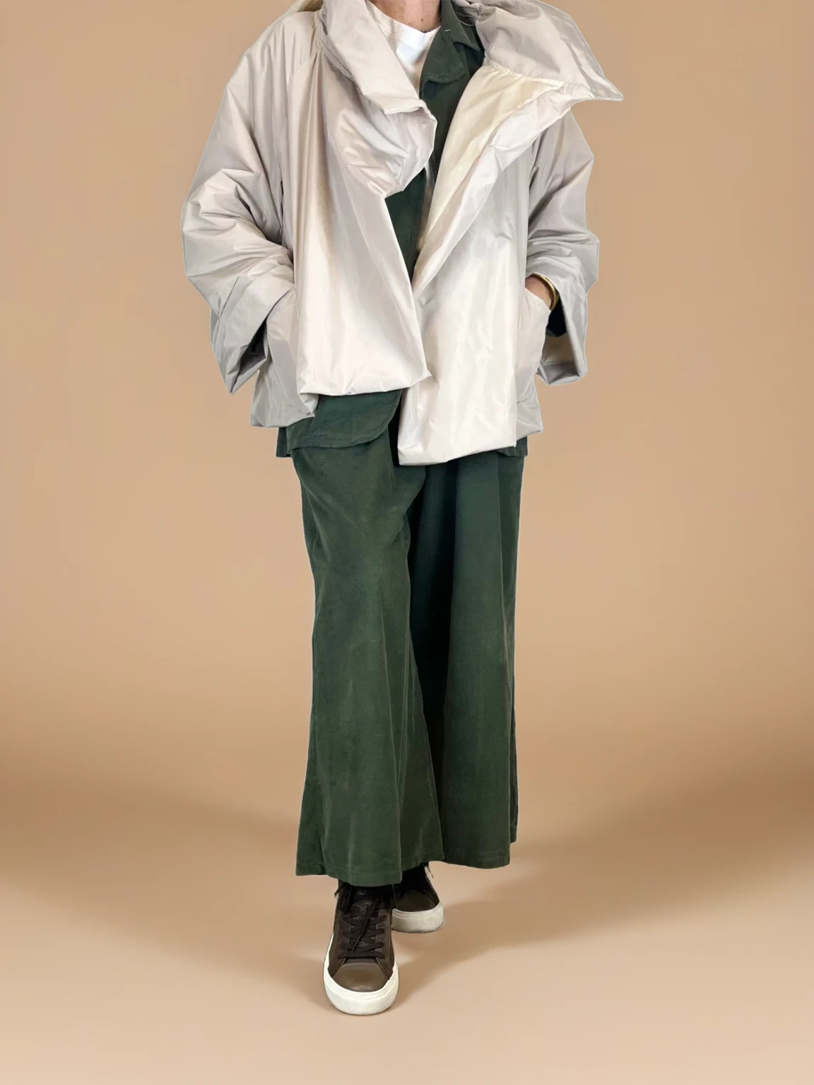 Conjunto BEL verde con chaqueta azul