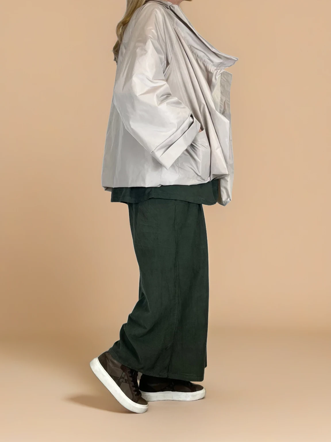 Conjunto BEL verde con chaqueta azul